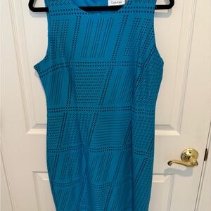 Calvin Klein Teal Sleeveless Dress